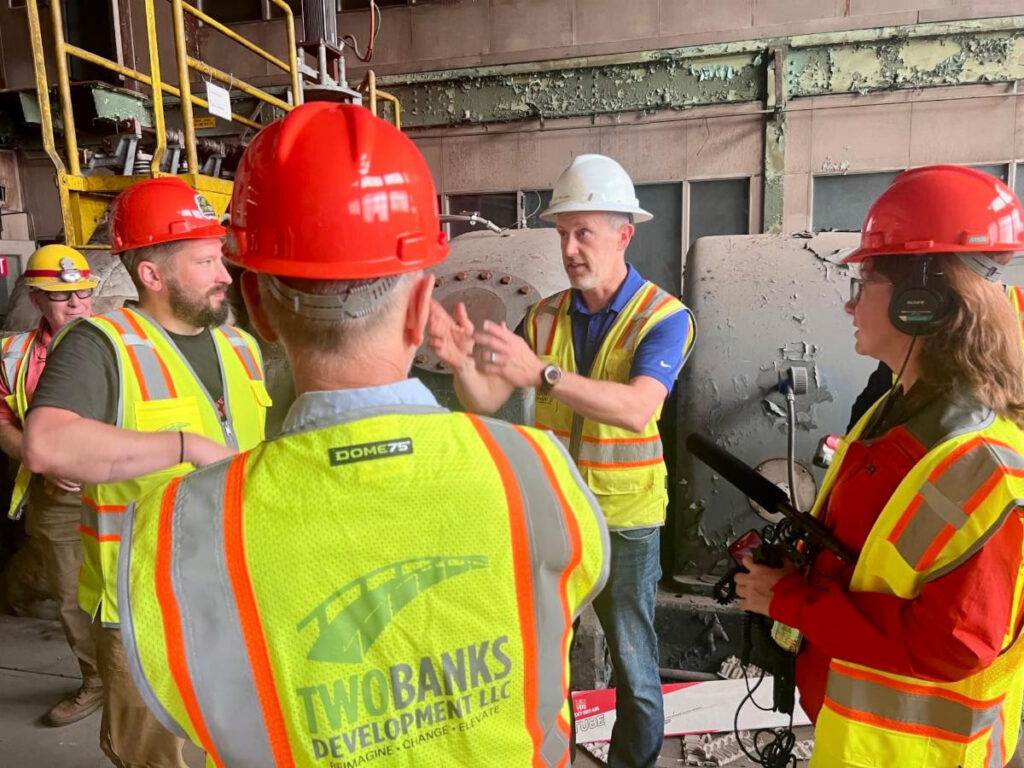 touring the Canton mill site with Vicki Hyatt